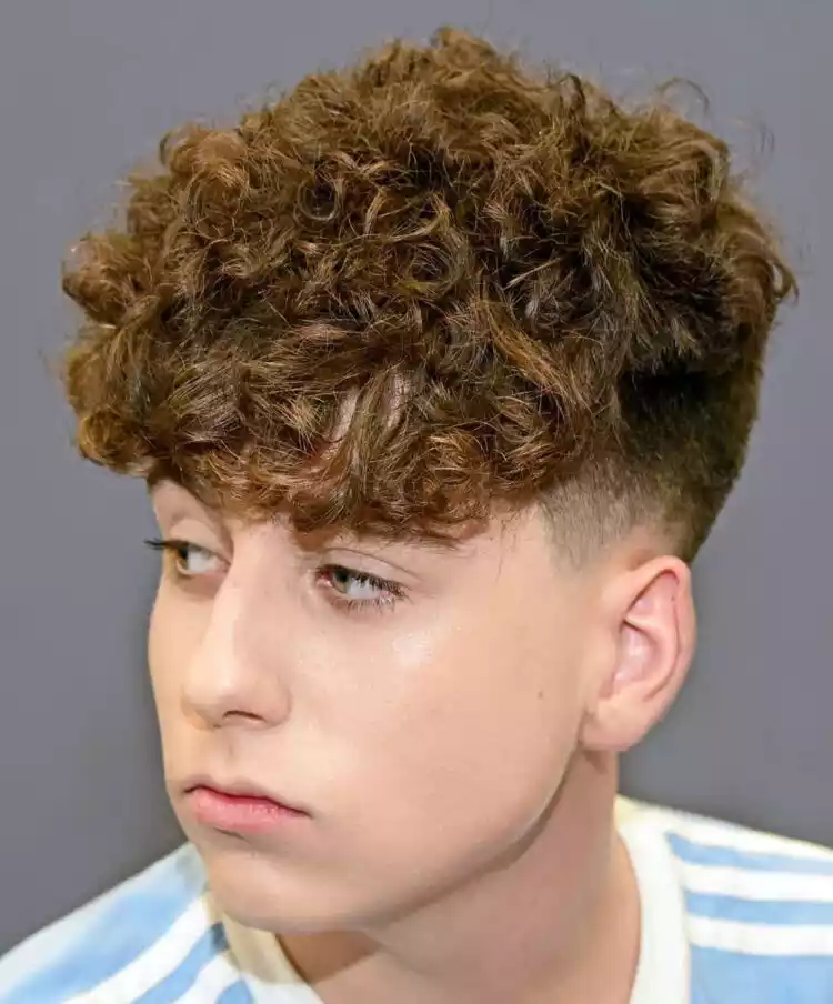 Pre-styled Panache. Messy Curly Fringes with Undercut Fade - Effortlessly chic for any occasion. 💇‍♂️🎉 @Chop_A_Gram