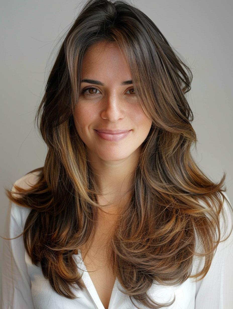 Add movement and flair to your long hair with layers!