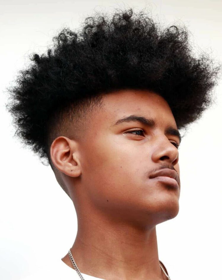 Afro Skin Fade with Undercut