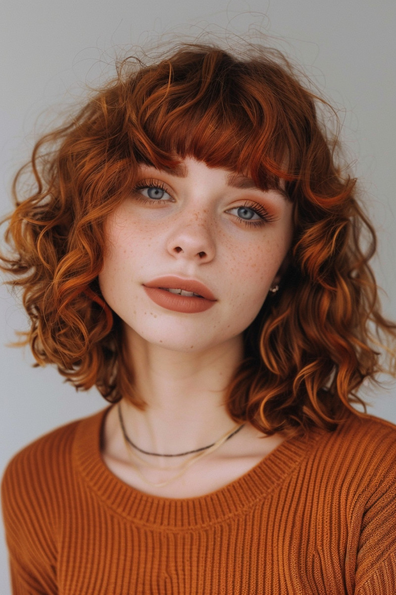 Celebrate your curls with a chic, shoulder-length cut. #CurlyHair #HairGoals #NaturalTexture