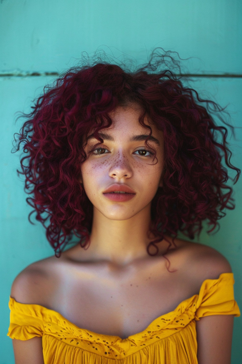 Chic and manageable - shoulder-length cuts for curly hair. #CurlyHair #HairInspo #StylishLook