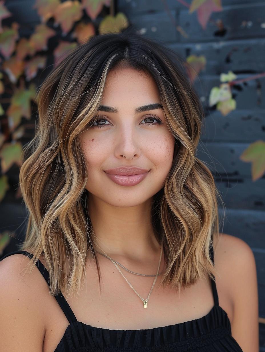 Chic medium cuts- Flattering for oval faces. Embrace soft layers and elegant bobs! ✨ #hairinspo #mediumhair #ovalface