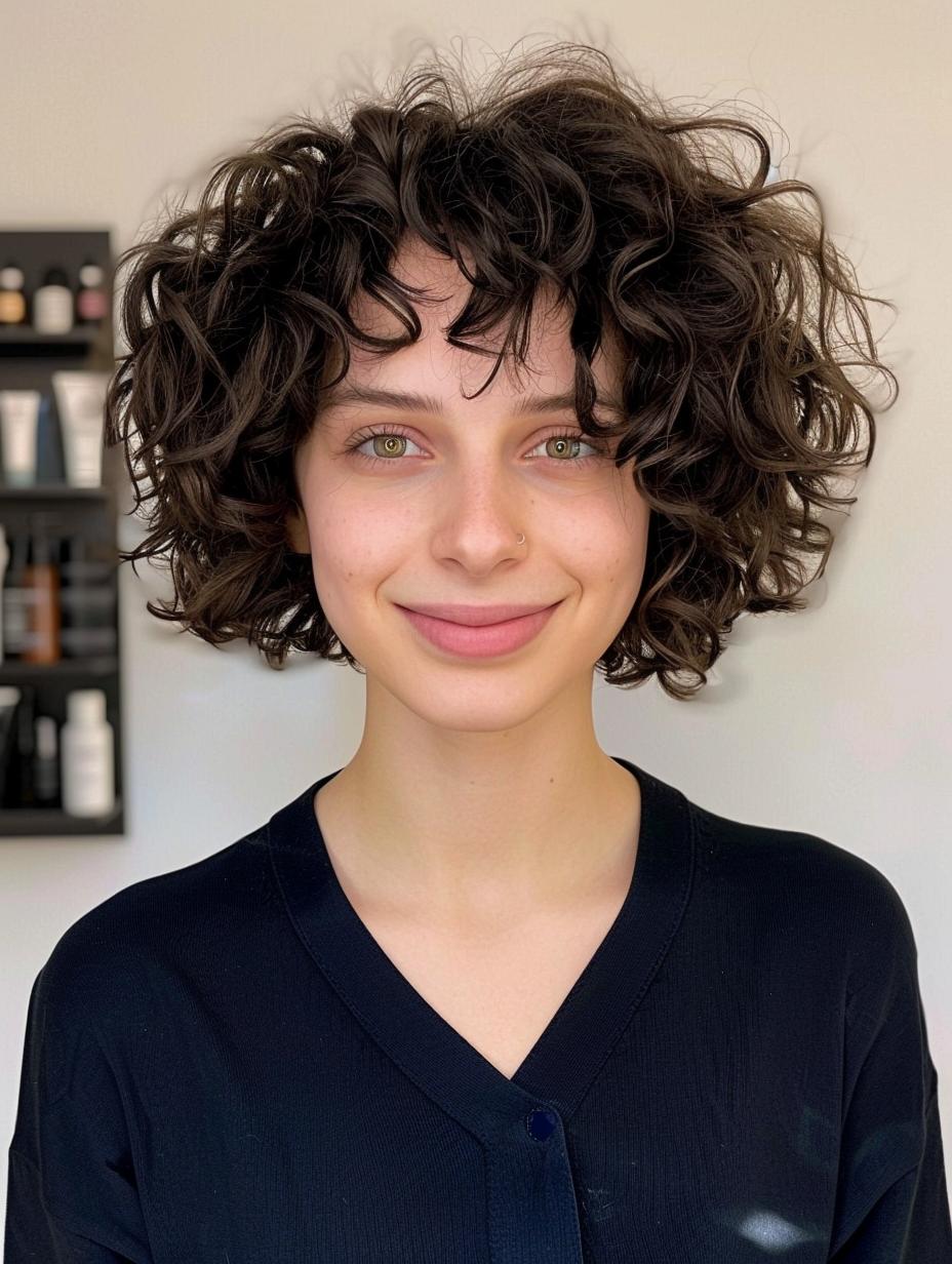Curly bob elegance - Embrace your natural curls with chic styles!