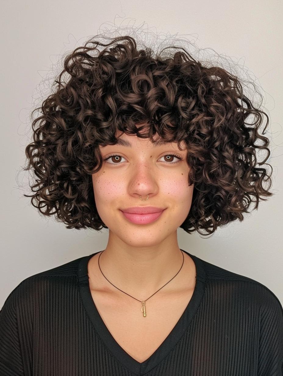 Curly bob elegance - Versatile styles for natural texture lovers!