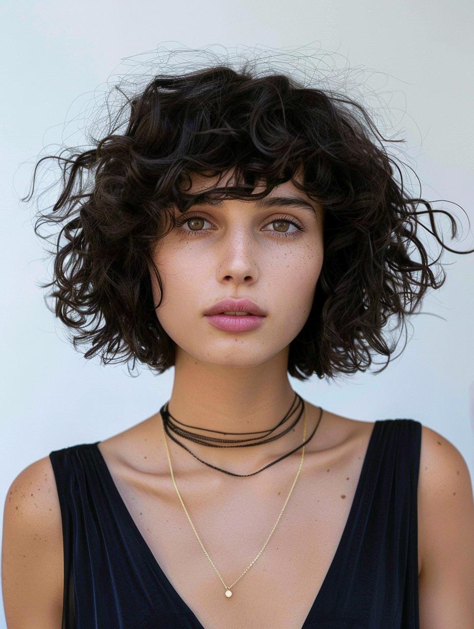 Curly bob magic - Versatile and chic styles for any curl type!
