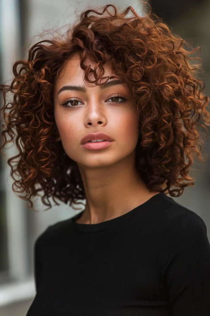 Effortless curls - shoulder-length styles for a chic look. #CurlyHair #HairInspo #NaturalTexture