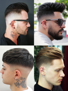 High taper fade Bold and edgy, perfect for making a statement.