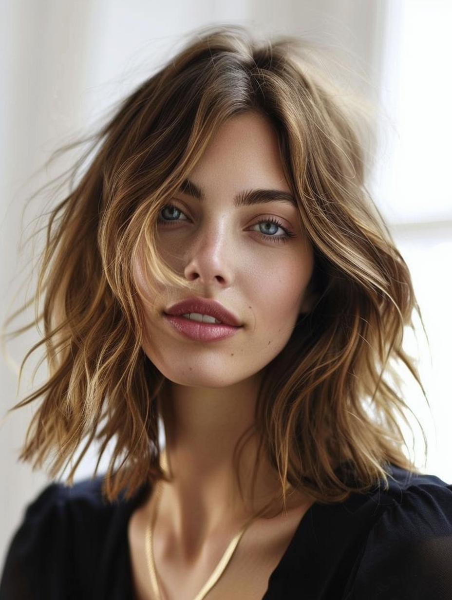 Light layers & soft blonde for a graceful, polished look. #shaghaircut #blondehair #effortless
