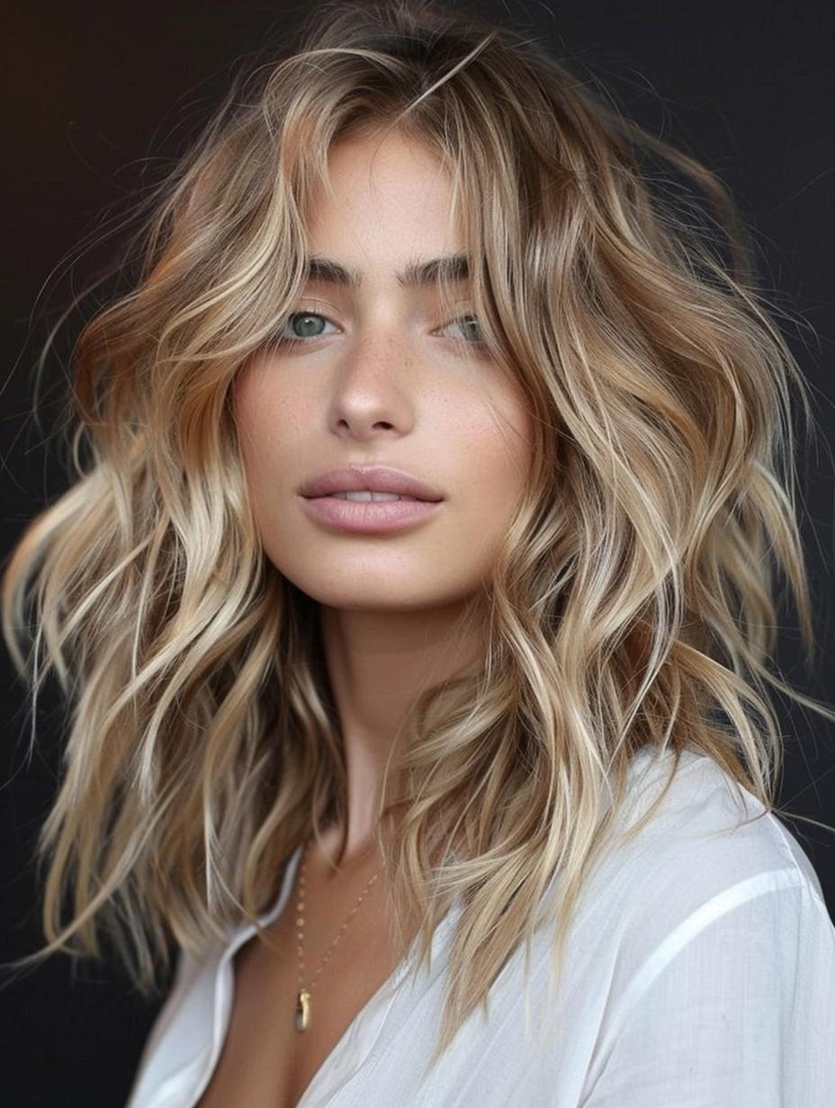 Oval face perfection- Soft layers and elegant bobs for medium hair. Easy to maintain! 💇‍♀️ #hairinspo #ovalface #stylish