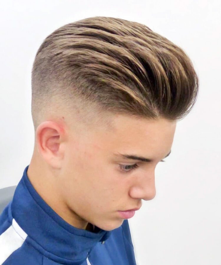 Taper Fade and Brush Back