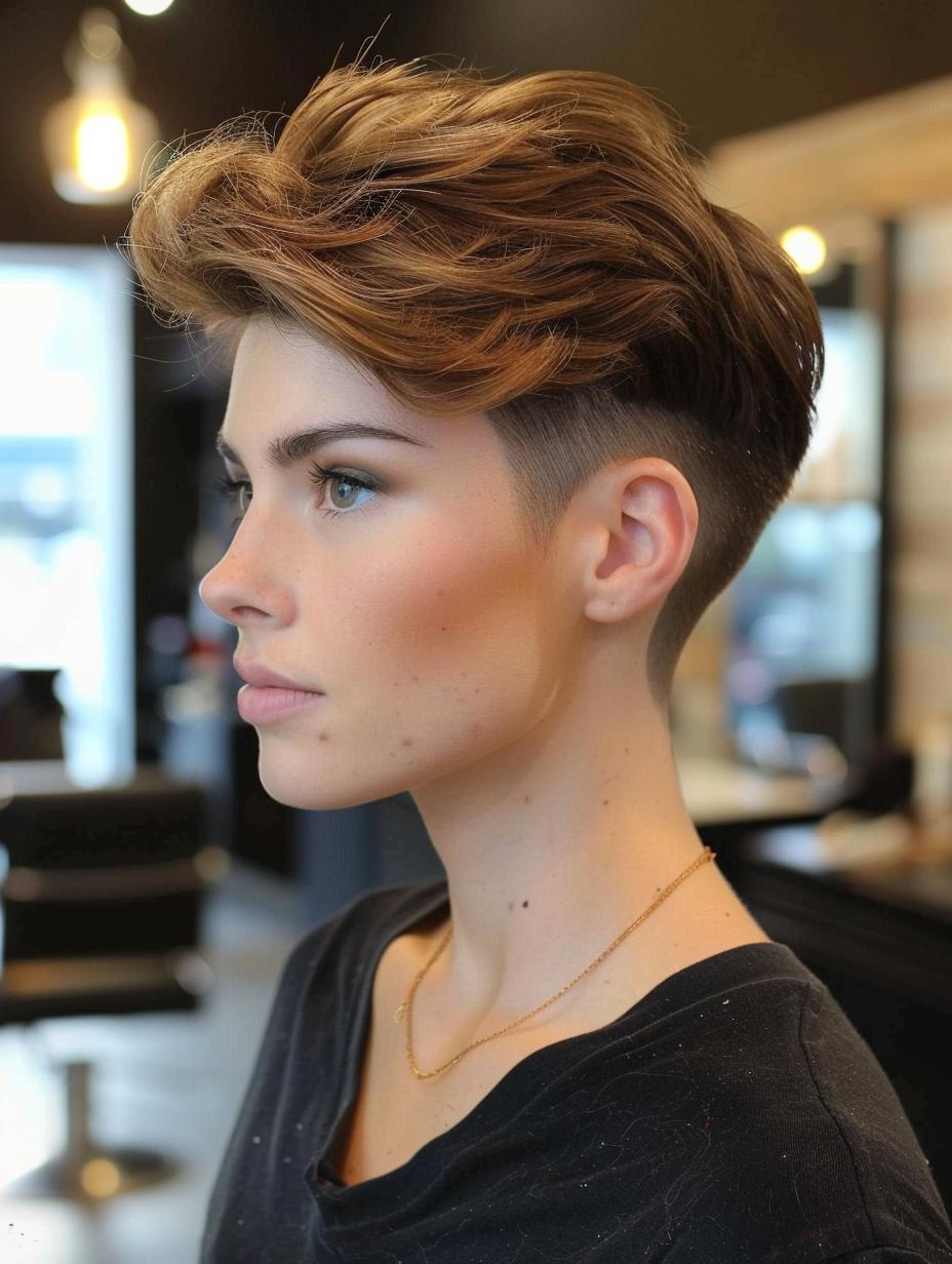 This contemporary chic haircut defines modern beauty