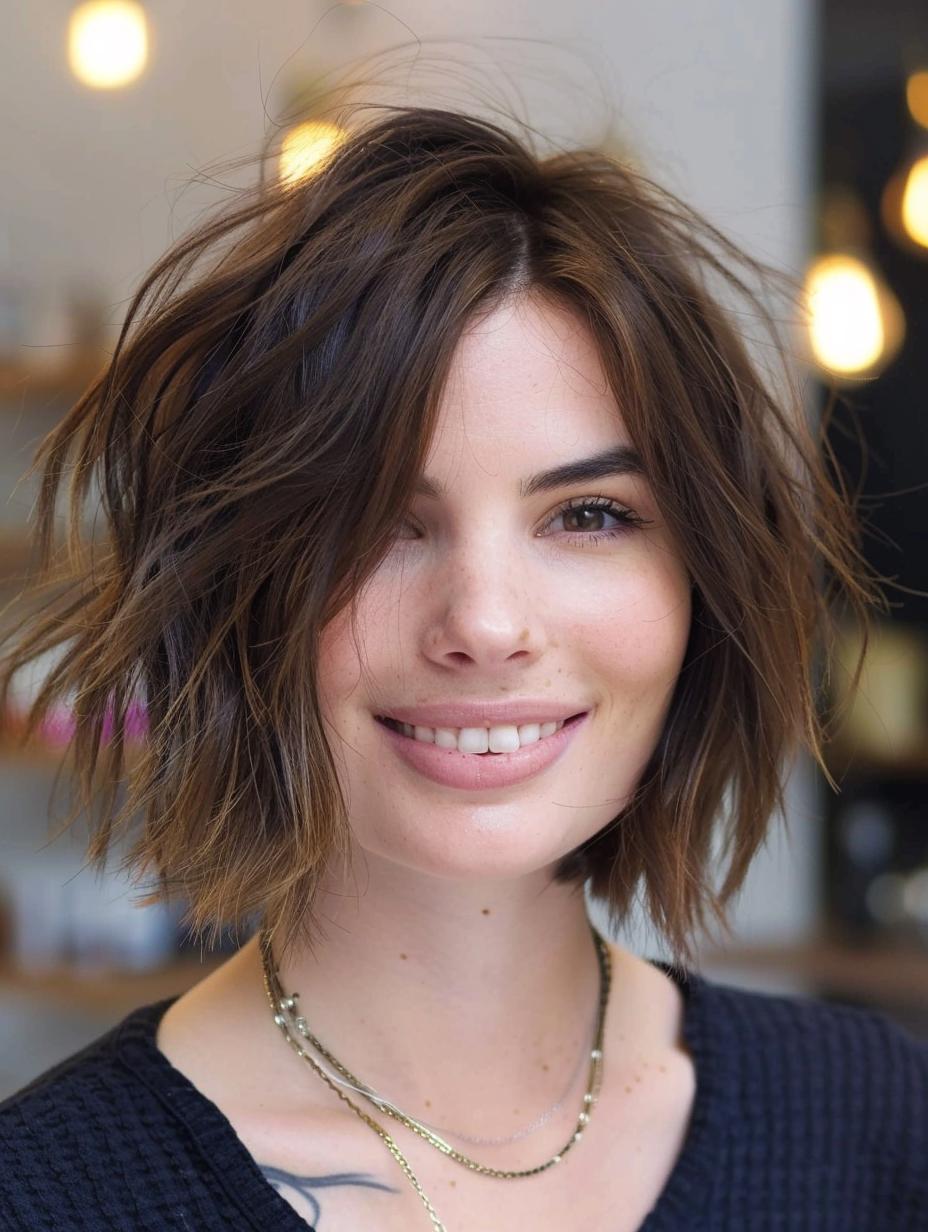 Trendy medium bob - Stay fashionable with this versatile and chic haircut.