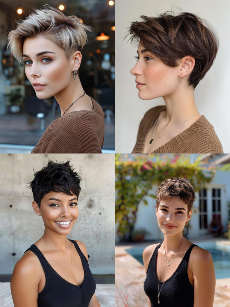 Uneven layers & warm brown hues for a trendy,