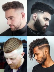 Unique twist on the taper fade. Curved line follows your natural head shape.