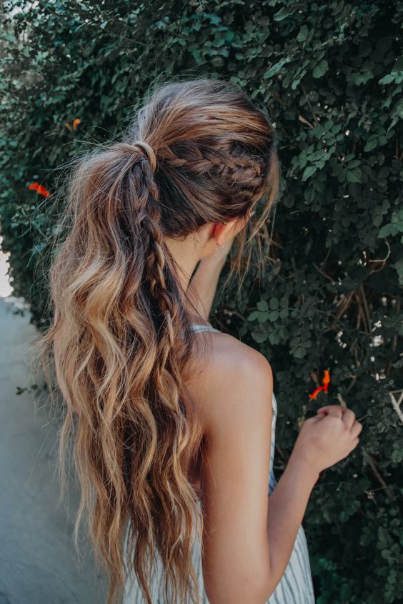 ponytail with a braid
